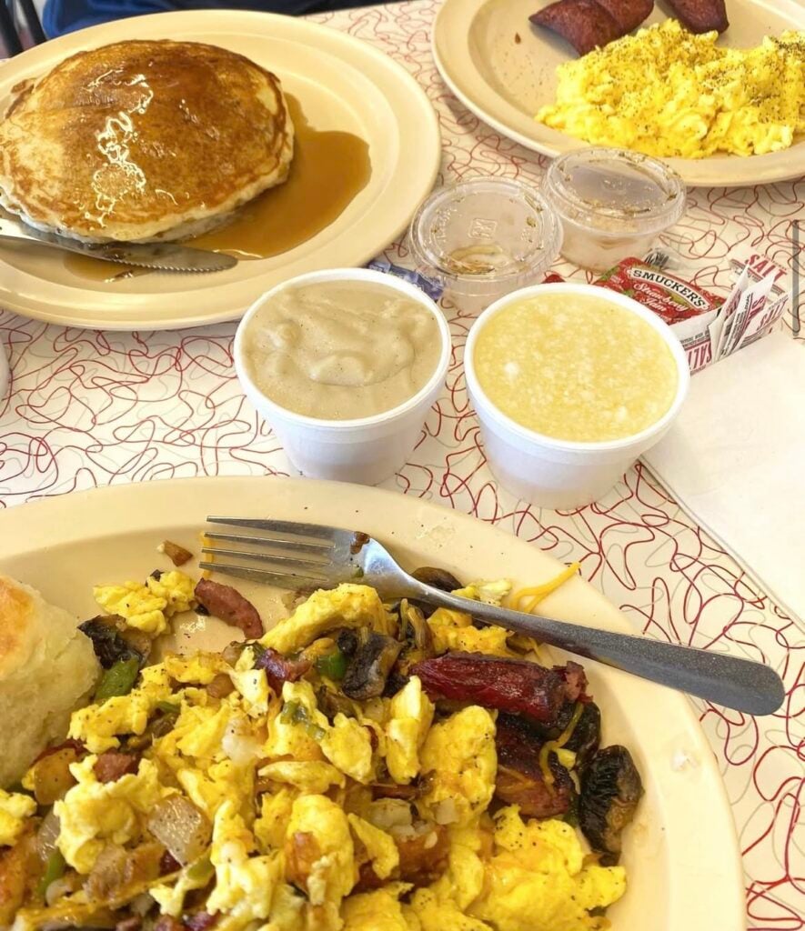 A table laid with breakfast foods from Bryant's Breakfast